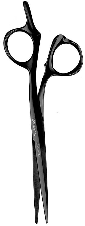 Nożyczki fryzjerskie proste 90058, czarne - Tondeo Zentao Premium Line Black Offset 5.5" Conblade — Zdjęcie N1