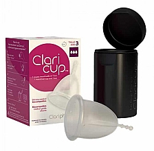 Kubeczek menstruacyjny z pojemnikiem do dezynfekcji rozmiar 3 - Claripharm Claricup Menstrual Cup — Zdjęcie N1