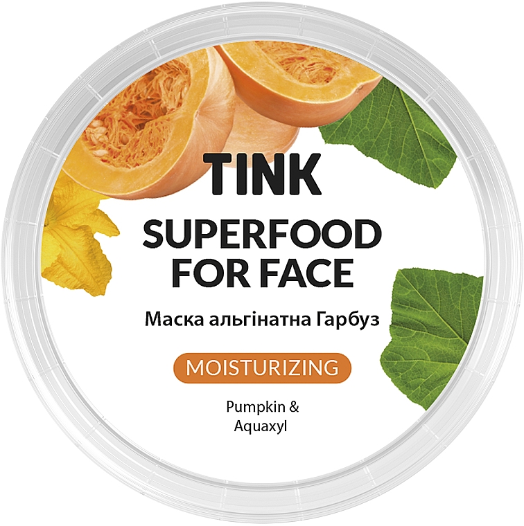 Nawilżająca maska alginianowa Dynia - Tink SuperFood For Face Moisturizing Alginate Mask — Zdjęcie N2