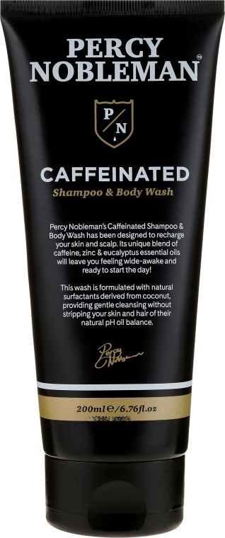 Kofeinowy szampon do włosów i ciała dla mężczyzn - Percy Nobleman Caffeine Shampoo & Body Wash — Zdjęcie N1