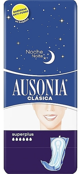 Podpaski na noc, 9 szt. - Ausonia Night Super Plus Sanitary Towels — Zdjęcie N1