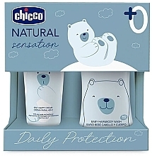 Zestaw - Chicco Natural Sensation Daily Protection Set (b/cr/100ml + gel/wash/200ml) — Zdjęcie N1