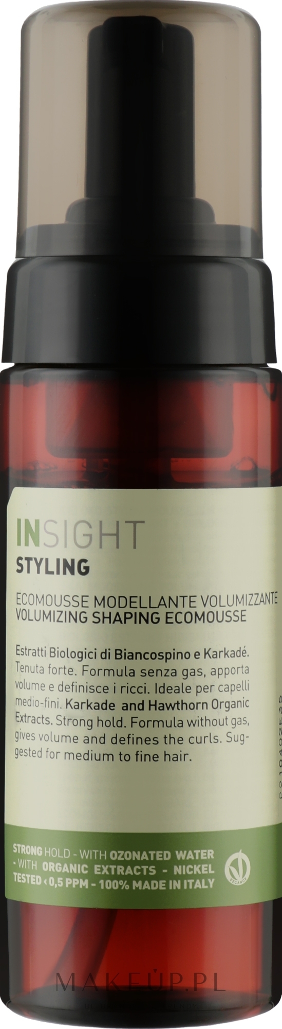 Ekologiczna pianka zwiększająca objętość i modelująca włosy - Insight Styling Volumizing Ecomousse — Zdjęcie 150 ml