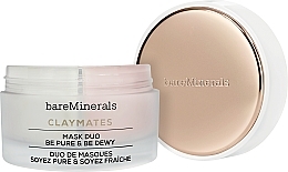 Kup PRZECENA! Oczyszczająco-nawilżająca podwójna maseczka do twarzy - Bare Minerals Claymates Be Pure & Be Dewy Mask Duo *
