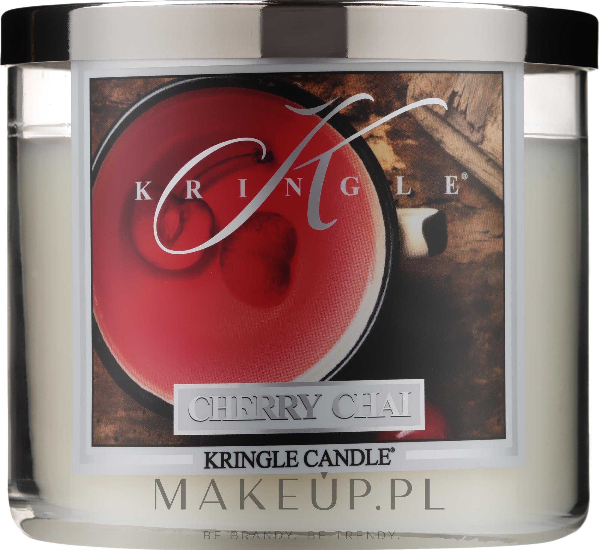 Świeca zapachowa w słoiku - Kringle Candle Cherry Chai — Zdjęcie 411 g