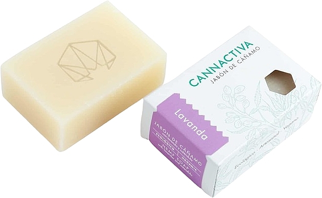 Naturalne i ręcznie wykonane mydło z konopi i lawendy - Cannactiva Natural and Handmade Hemp and Lavender Soap — Zdjęcie N2