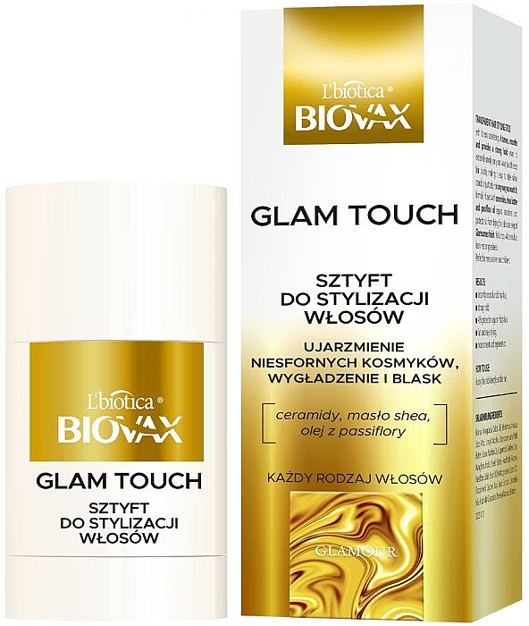 Sztyft do stylizacji włosów - L'biotica Biovax Glamour Glam Touch — Zdjęcie N1