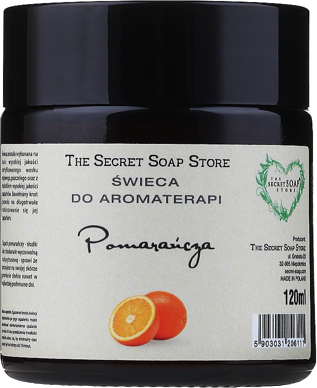 Świeca do aromaterapii, Pomarańcza - The Secret Soap Store Aromatherapy Candle Orange — фото N1