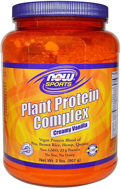 WYPRZEDAŻ Białko roślinne o smaku waniliowym - Now Foods Plant Protein Complex Creamy Vanilla * — Zdjęcie N2