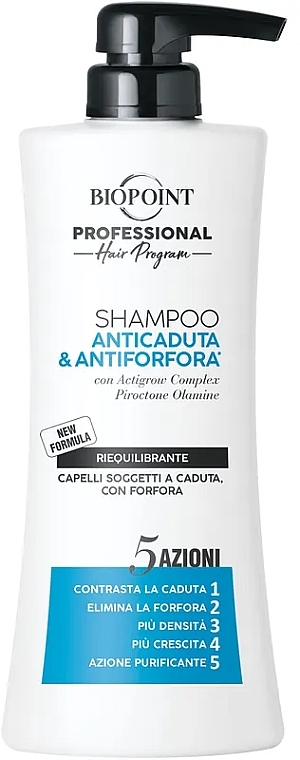 Szampon przeciw wypadaniu włosów i łupieżowi dla mężczyzn - Biopoint Anticaduta & Antiforfora Shampoo — Zdjęcie N1