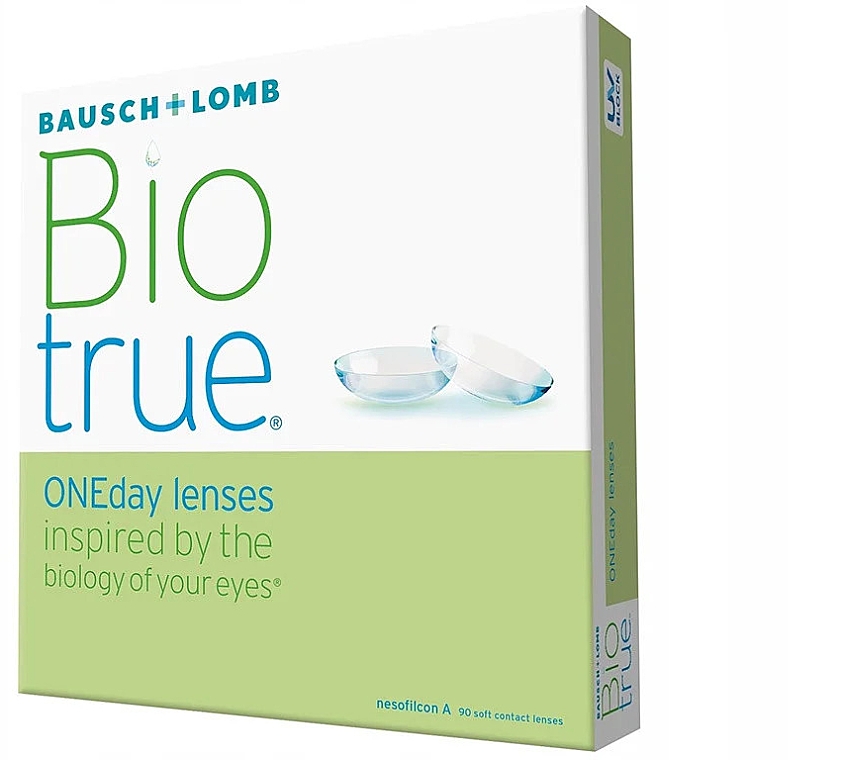 Soczewki kontaktowe, promień 8.6, 90 szt. - Bausch & Lomb Biotrue Oneday Lenses — Zdjęcie N1