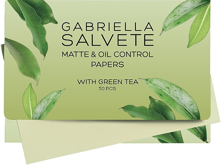 Bibułki matujące - Gabriella Salvete With Green Tea Matte & Oil Control Papers — Zdjęcie N1
