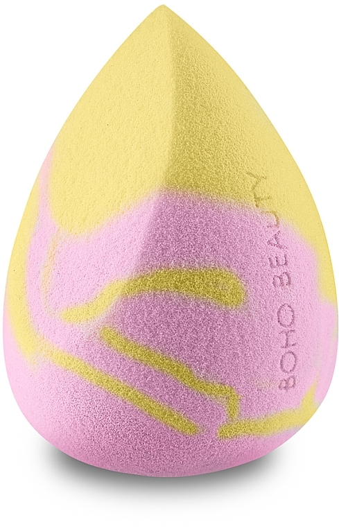 Gąbka do makijażu, ścięta, różowo-żółta - Boho Beauty Bohomallows Medium Cut Pink Lemon — Zdjęcie N1