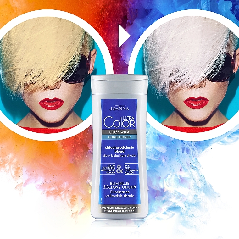 Odżywka do włosów blond, rozjaśnianych i siwych - Joanna Ultra Color System — Zdjęcie N2