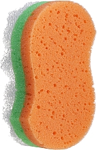 Kup Gąbka pod prysznic, zielono-pomarańczowa - LULA Fala