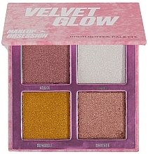 Kup paletka rozświetlaczy do twarzy - Makeup Obsession Velvet Glow Highlighter Palette