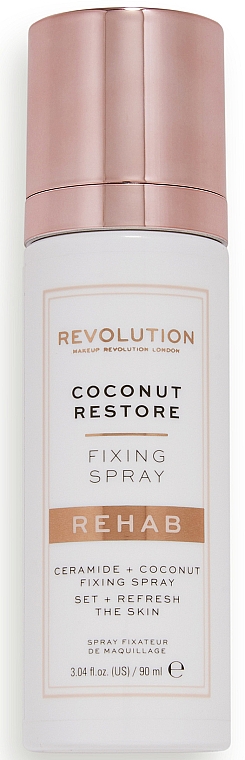 Spray do utrwalania makijażu - Makeup Revolution Rehab Fixing Spray Coconut Restore  — Zdjęcie N1