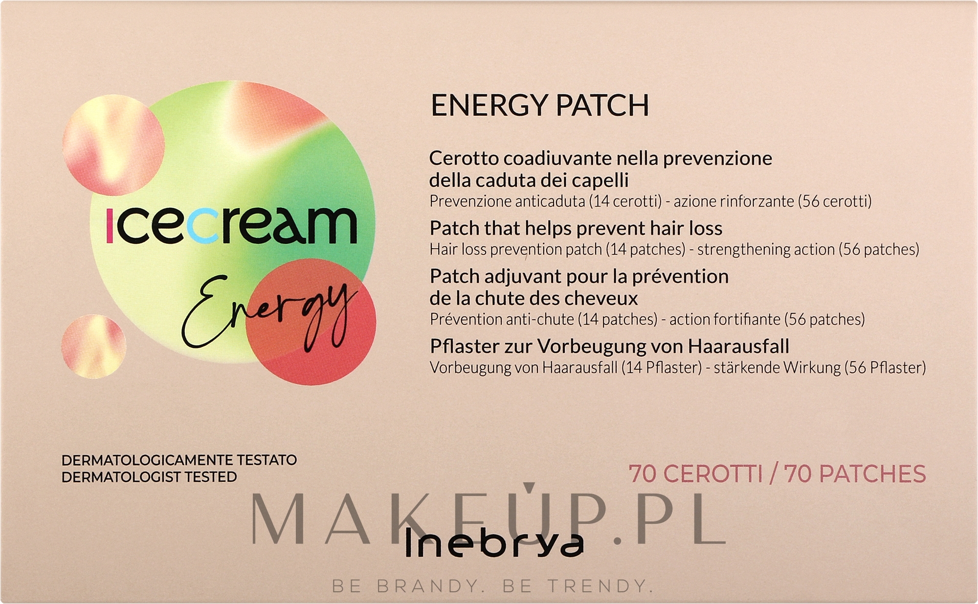 Plastry przeciw wypadaniu włosów - Inebrya Ice Cream Energy Patch — Zdjęcie 70 szt.