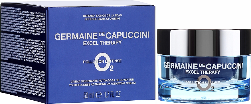 Nawilżający krem ochronny do twarzy - Germaine De Capuccini Excel Therapy O₂ Pollution Defence Cream — Zdjęcie N1