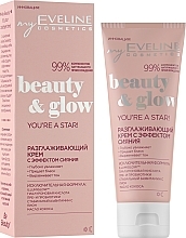 Rozświetlający krem wygładzający - Eveline Cosmetics Beauty & Glow You're a Star! Brightening & Smoothing Face Cream — Zdjęcie N2