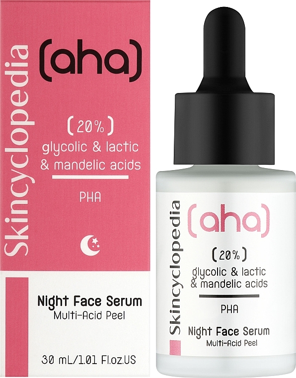 Serum do twarzy na noc z 20% kwasami AHA i PHA - Skincyclopedia Night Face Serum Night Peeling With 20% AHA & PHA — Zdjęcie N2