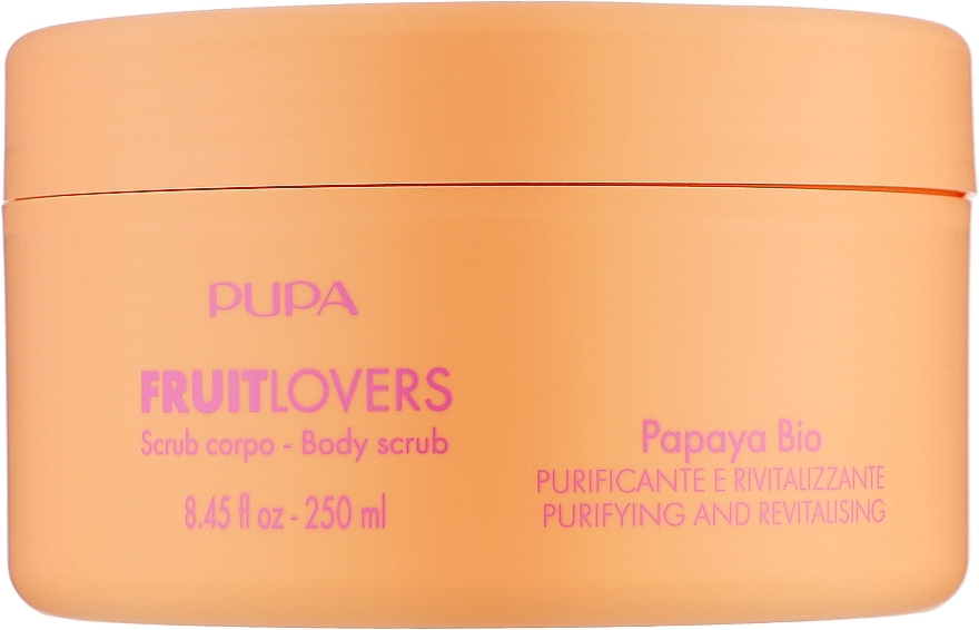 Oczyszczająco-rewitalizujący scrub do ciała Bio Papaja - Pupa Fruit Lovers Papaya Bio Body Scrub — Zdjęcie N1