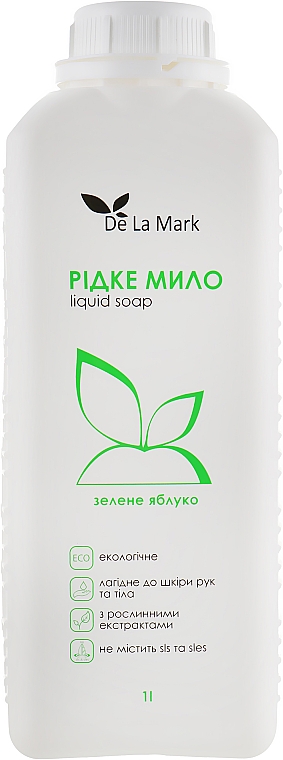 Mydło w płynie Zielone jabłko - DeLaMark Liquid Soap  — Zdjęcie N3