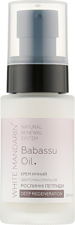 Krem do twarzy na noc Peptydy roślinne - White Mandarin Deep Regeneration Babassu Oil — Zdjęcie N1