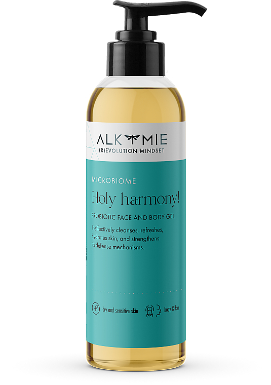 Prebiotyczny żel do mycia twarzy i ciała - Alkmie Holy Harmony Probiotic Face and Body Gel — Zdjęcie N1