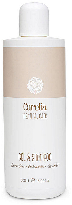 Odbudowujący szampon i żel pod prysznic 2 w 1 - Carelia Natural Care Gel & Shampoo — Zdjęcie N1