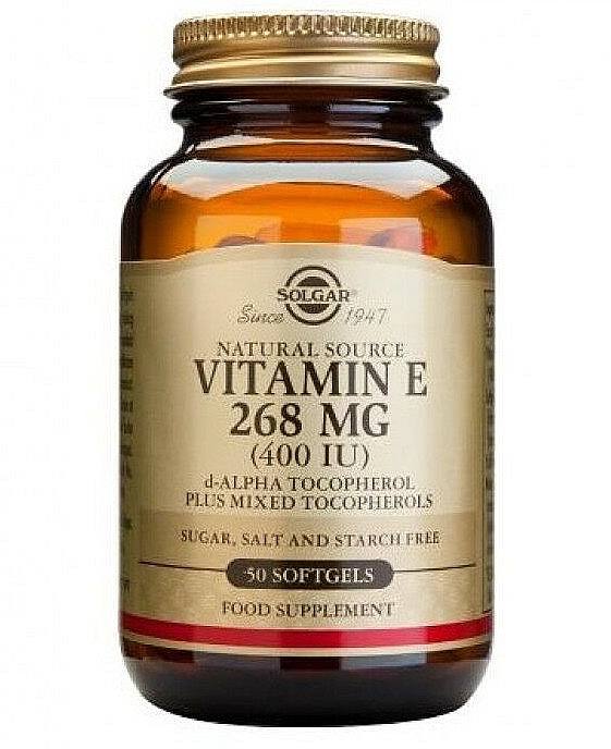 Suplement diety Witamina E 268 mg 400 IU - Solgar Vitamin E 268 mg 400 IU — Zdjęcie N1