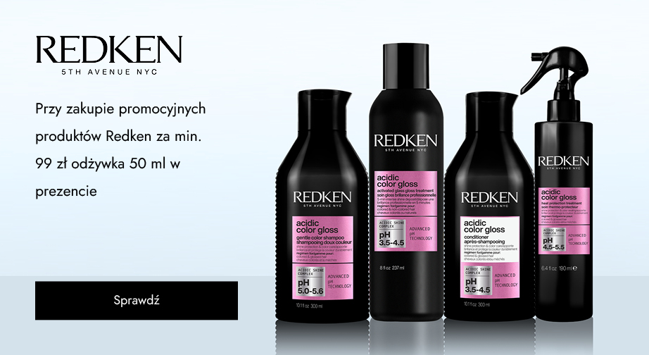 Przy zakupie promocyjnych produktów Redken za min. 99 zł odżywka 50 ml w prezencie.