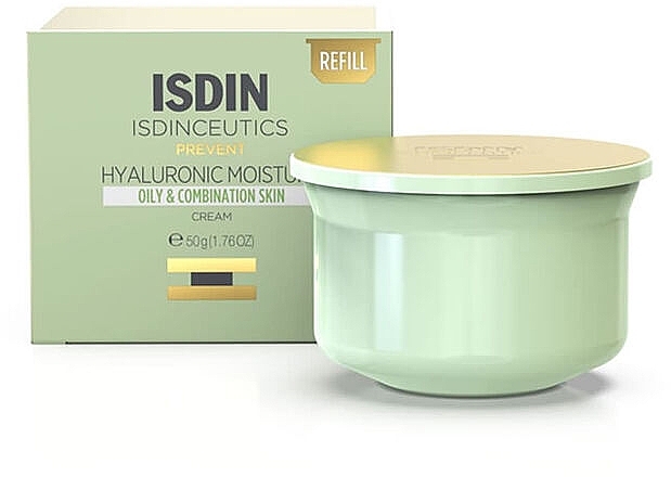 Krem do skóry tłustej i mieszanej - Isdin Isdinceutics Hyaluronic Acid Moisturizing Oily & Combination Skin Cream Refill — Zdjęcie N1