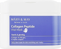 Maski tkaninowe do twarzy z kolagenem i peptydami - Mary & May Collagen Peptide Vital Mask — Zdjęcie N1