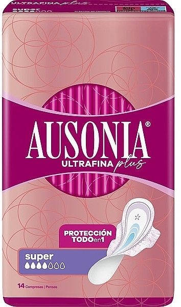 Podpaski higieniczne, 14 szt. - Ausonia Ultrafina Plus Super — Zdjęcie N1
