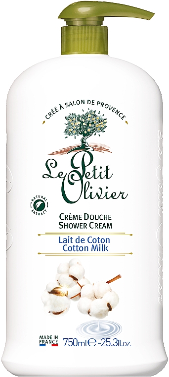 Krem pod prysznic Mleczko bawełniane - Le Petit Olivier Extra Gentle Cream Cotton Shower Creams