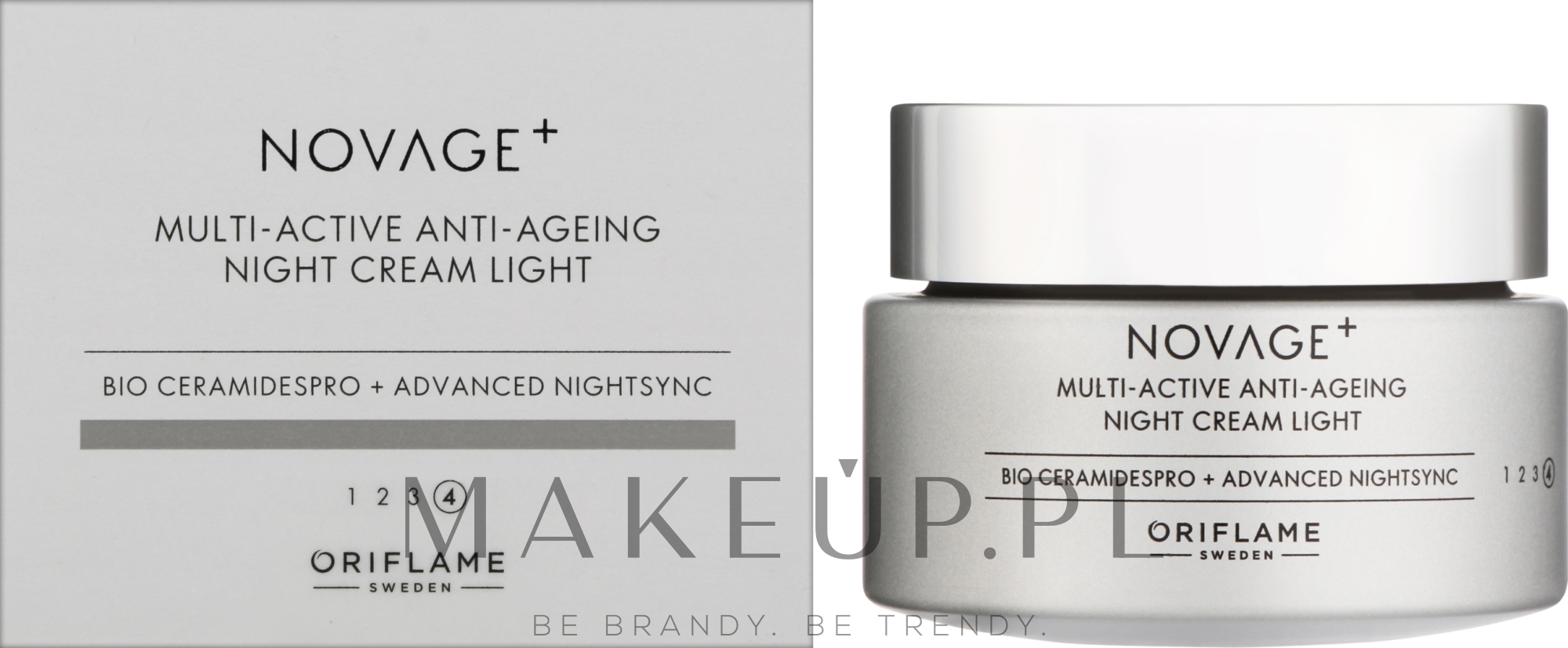 Multiaktywny lekki krem przeciwstarzeniowy na noc - Oriflame Novage+ Multi-Active Anti-Ageing Night Cream Light — Zdjęcie 50 ml