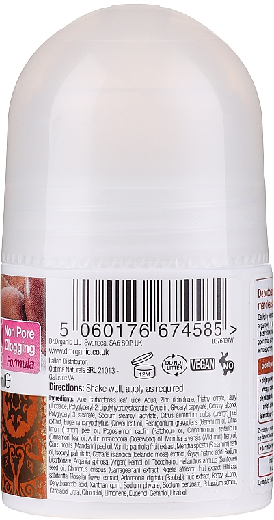 Dezodorant w kulce Olej arganowy - Dr Organic Bioactive Skincare Deodorant — Zdjęcie N2
