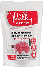 Musująca pachnąca morska sól do kąpieli Różowe sny - Milky Dream (doypack) — Zdjęcie N2