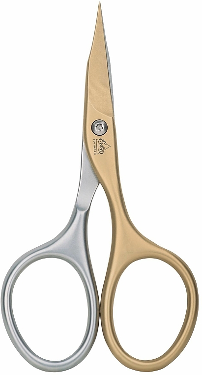 Nożyczki do paznokci, złoto-srebrne 81581, 9 cm - Erbe Solingen Titan-Edition Manicure Combi Nail Scissors Gold Silver — Zdjęcie N1