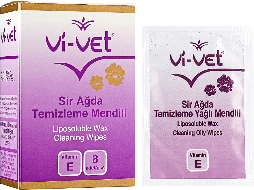 Chusteczki oczyszczające do skóry po depilacji - Vi-Vet Liposoluble Wax Cleaning Wipes