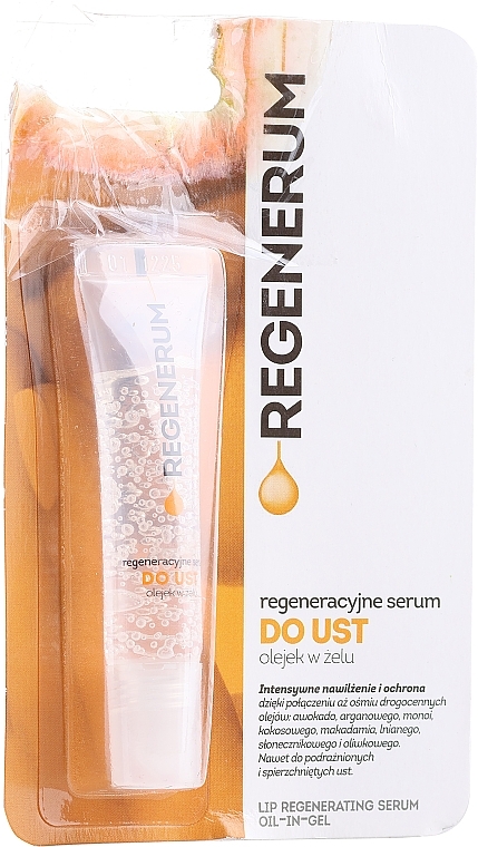 PRZECENA! Regenerujące serum do ust Olejek w żelu - Aflofarm Regenerum * — Zdjęcie N3