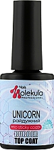 Opalizujący top coat do paznokci - Nails Molekula Top Coat Rubber Unicorn — Zdjęcie N1