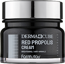 Odżywczy krem do twarzy z propolisem i hibiskusem - FarmStay Derma Cube Red Propolis Cream — Zdjęcie N2