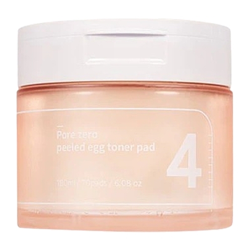 Płatki tonizujące do twarzy z ekstraktem ze skorupki jajka - Numbuzin No.4 Pore Zero Peeled Egg Toner Pad  — Zdjęcie N1