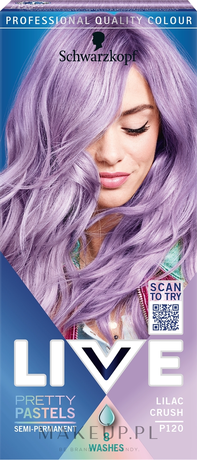 Półtrwały krem koloryzujący do włosów - Live Color Pretty Pastels — Zdjęcie L120 Lilac Crush