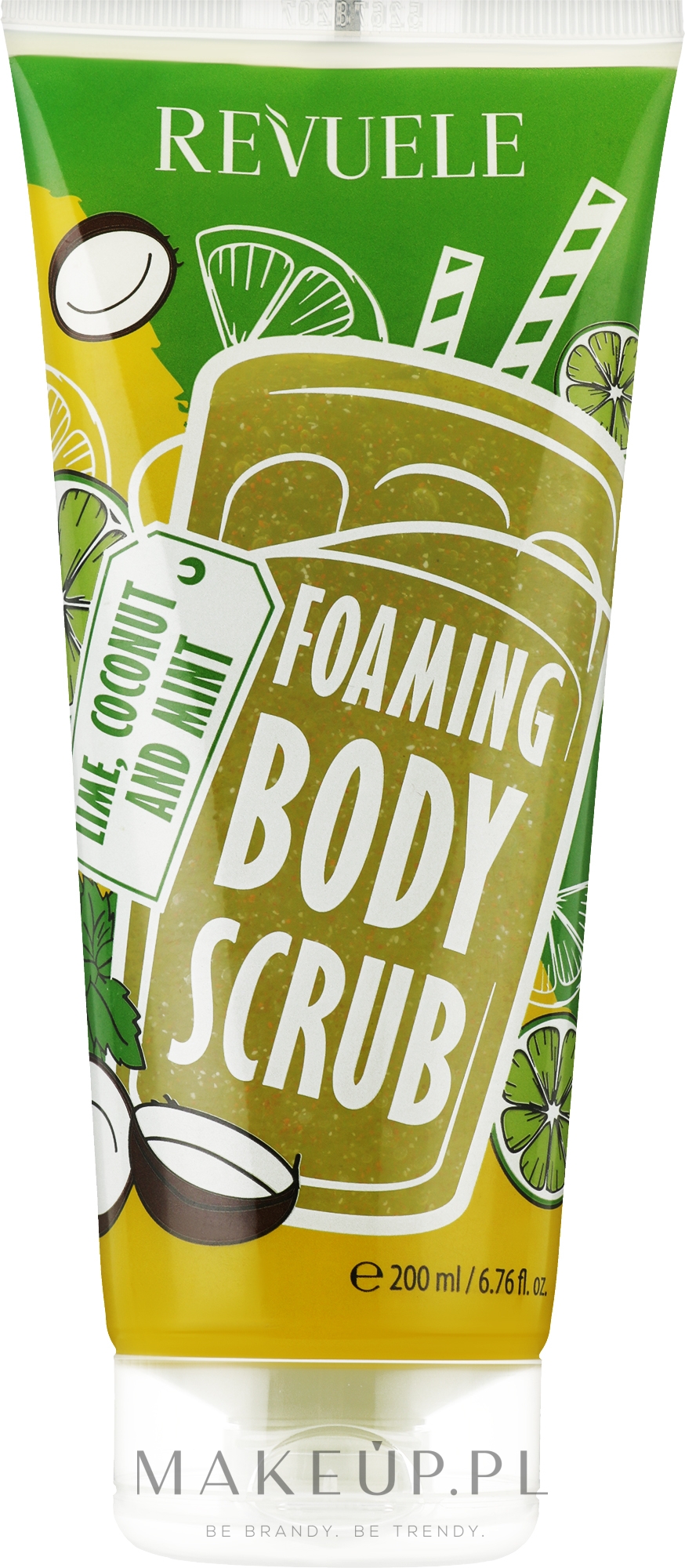 Piankowy peeling do ciała Limonka, kokos i mięta - Revuele Foaming Body Scrub Lime, Coconut and Mint — Zdjęcie 200 ml