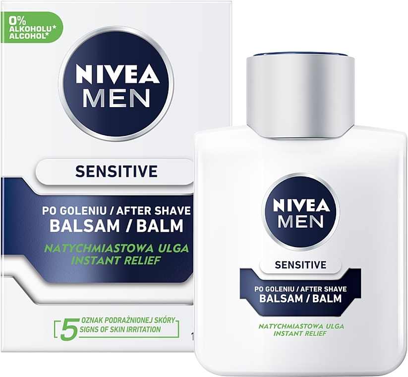 Delikatny balsam po goleniu Sensitive - NIVEA MEN Active Comfort System After Shave Balm