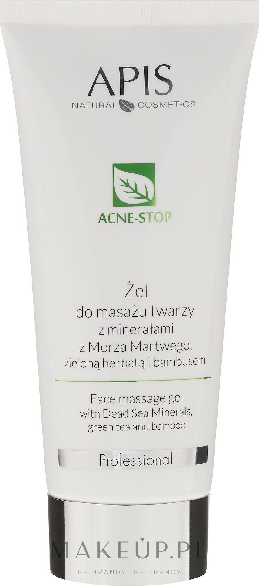 Żel do masażu twarzy z minerałami z Morza Martwego, zieloną herbatą i bambusem - APIS Professional Acne-Stop  — Zdjęcie 200 ml