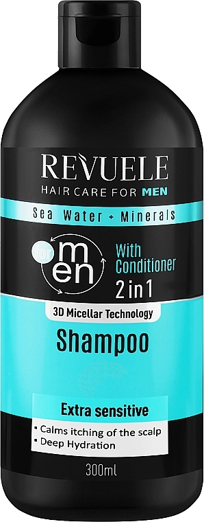 Szampon z odżywką do włosów dla mężczyzn 2w1 - Revuele Men Care Sea Water & Minerals 2in1 Shampoo — Zdjęcie N1